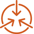 Orange arrows pointing in one direction